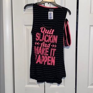 Athletic Motivational Tank top w/ headband